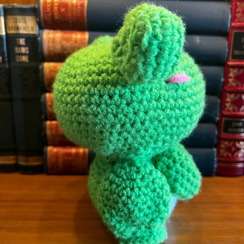 The Happy Frog Stuffed Animal Plushie Hand Crocheted! - Picture 8 of 11